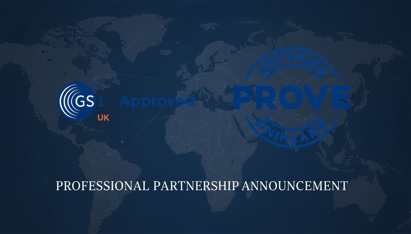 Prove Anything Becomes GS1 UK Approved Partner